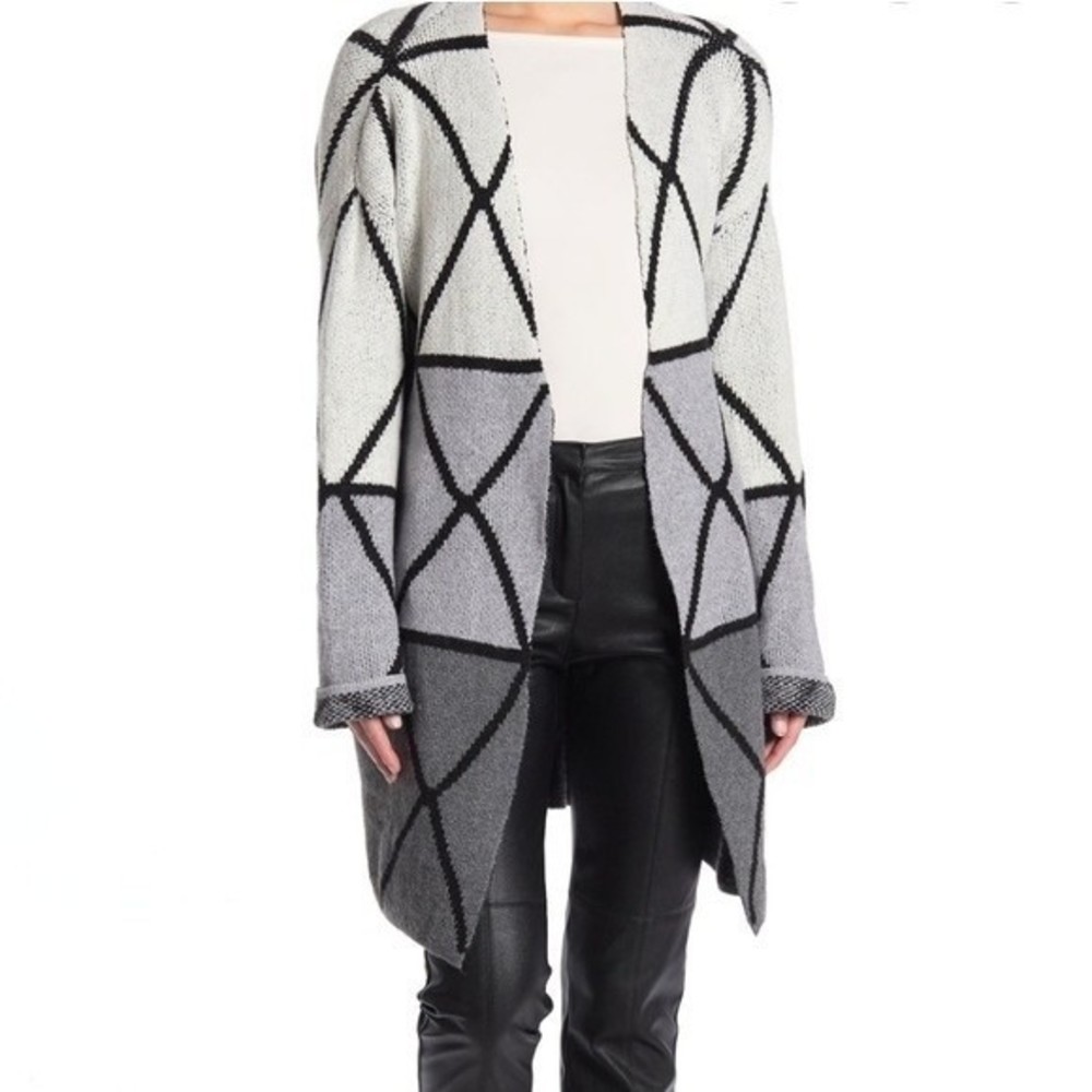 Joseph A Ombre Grid Cardigan S